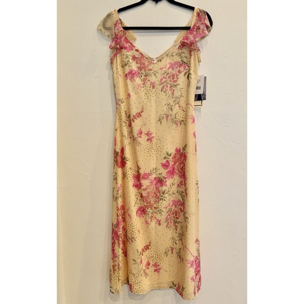 NWT Jessica McClintock Gunne Sax Y2K Floral Slip Dress Fairy Autumn Wedding Sz 5